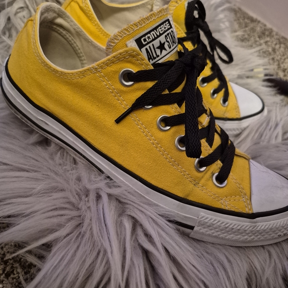 Converse All Star Yellow Canvas Sneakers - Picture 2 of 3